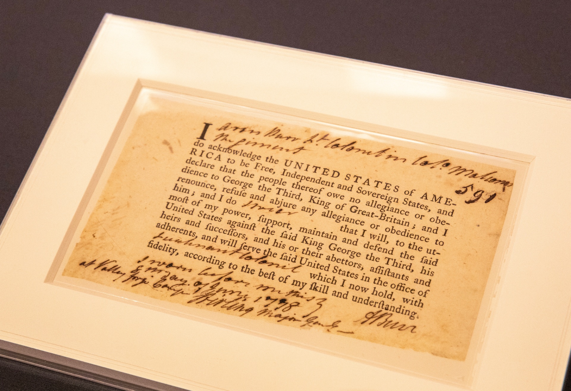 Oaths of Allegiance, 1778