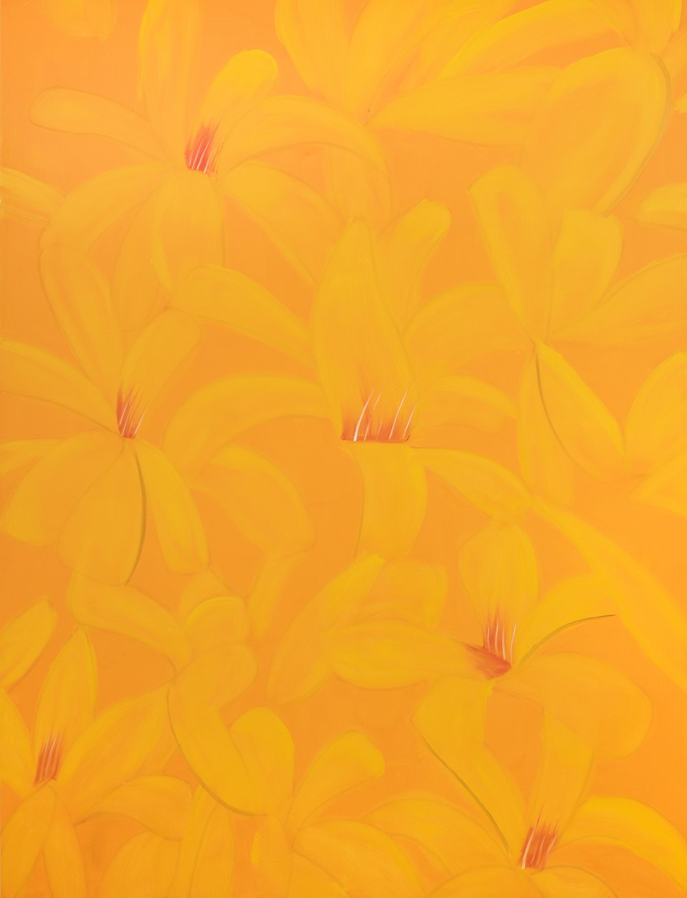 Alex Katz, Yellow Flowers, 2019. Gift of the artist. Image courtesy of FAPE