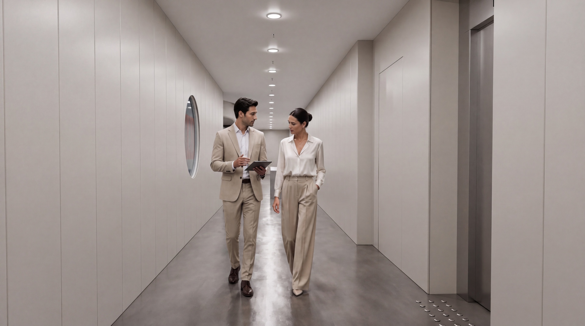 People in the hallway rendering