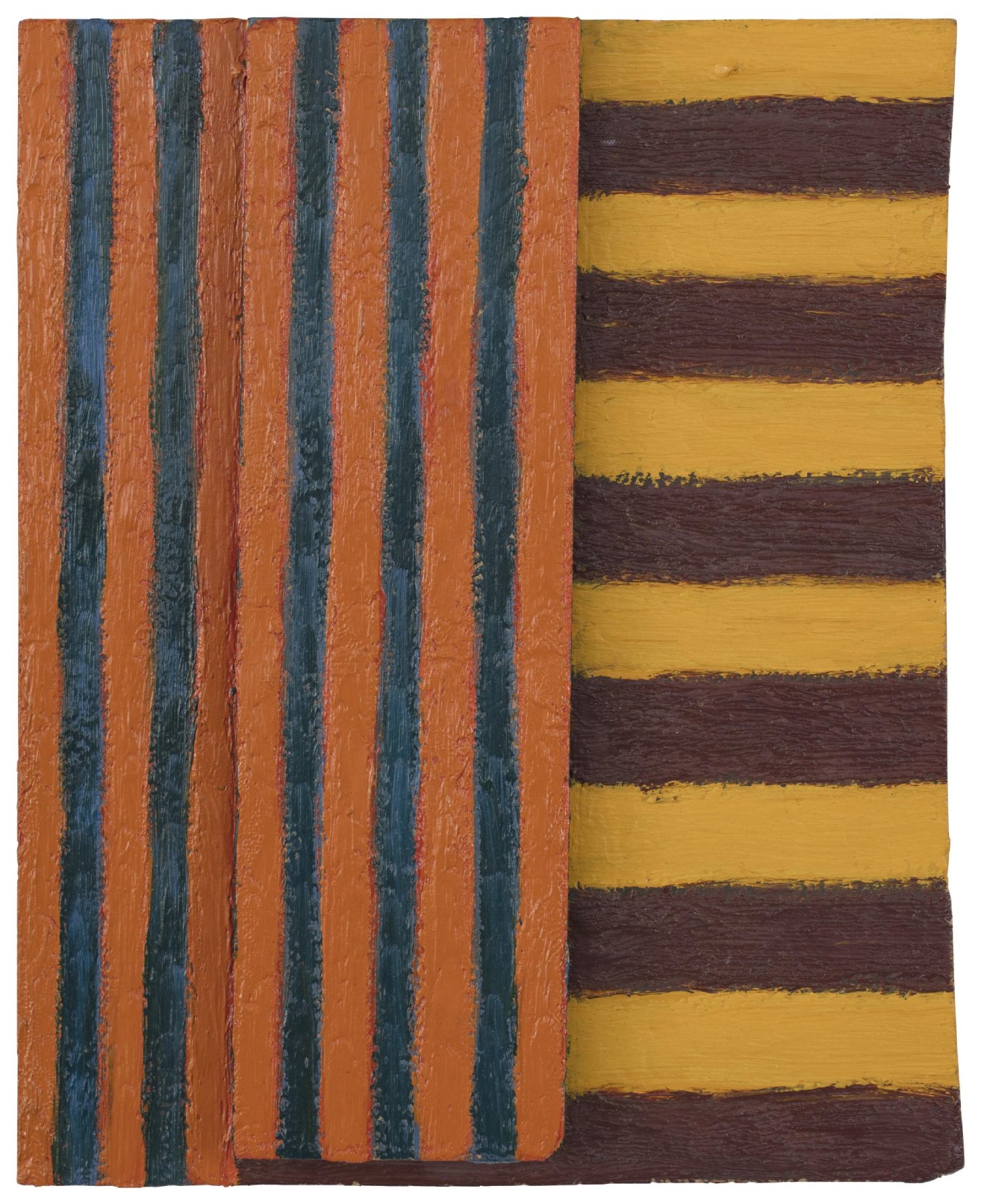 Sean Scully (American, b. Ireland 1945), Elder, 1982, Oil on board, 18 x 15, Collection of the Artist