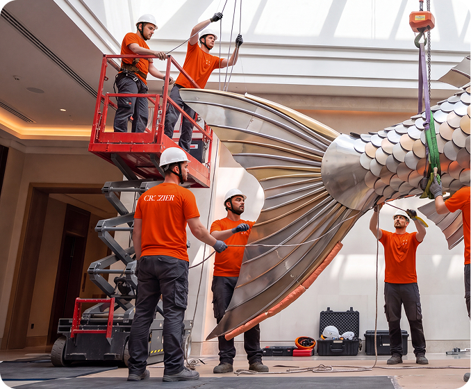Fish Sculpture Installation